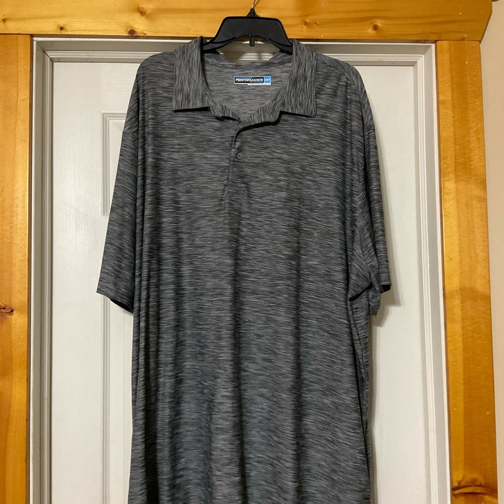 Black and Grey Heathered Polo